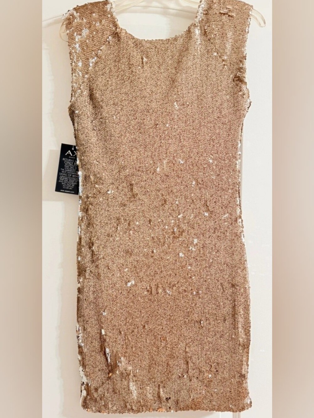AX Paris Rose Gold Sequin Mini Dress NWT Size 8
